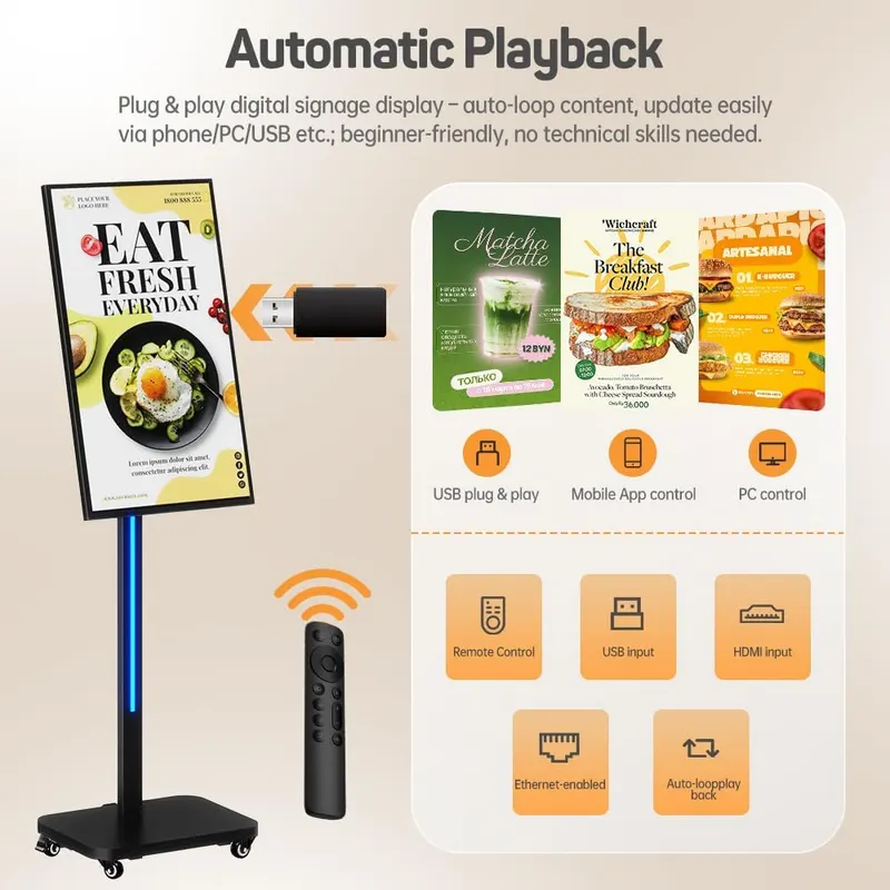 JASZDOT 32 Inch Digital Signage Display – android 14 operating system support