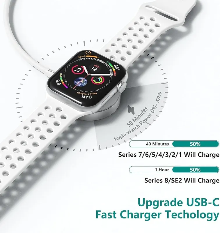 Jeenek Apple Watch Charger – Compatible with all Apple Watch series