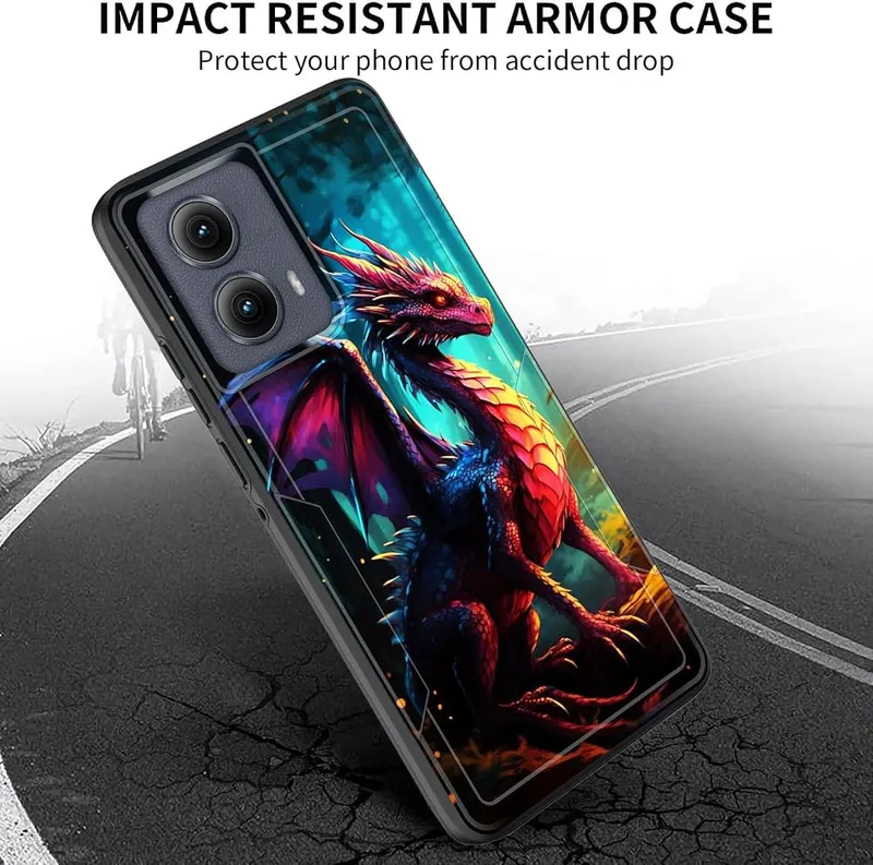 JHYYTUJTYP for Moto Edge 2024 Case – Non-Slip Design & Great Grip