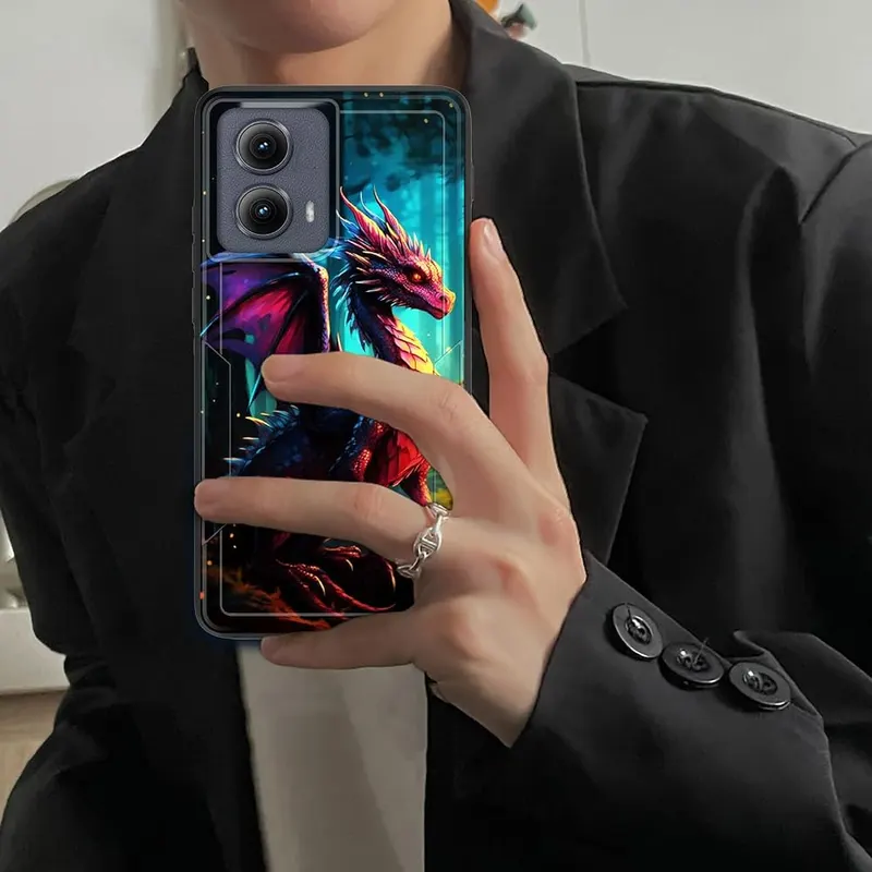 JHYYTUJTYP for Moto Edge 2024 Case – Military Grade Drop Tested