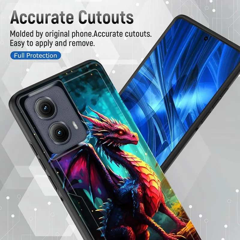 JHYYTUJTYP for Moto Edge 2024 Case – 2-Layer Protection