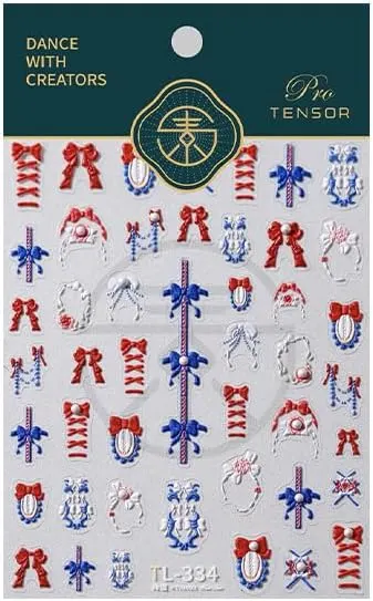 JIALITFUN 5D Embossed Bows Nail Stickers – product photo 7 of 7