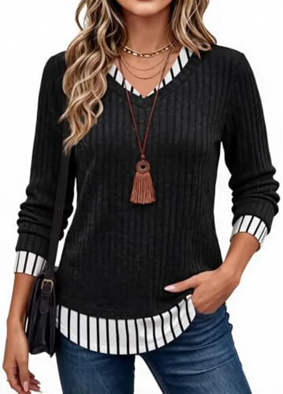 Jielayou Knit Sweater A03-black X-Large in A03-black