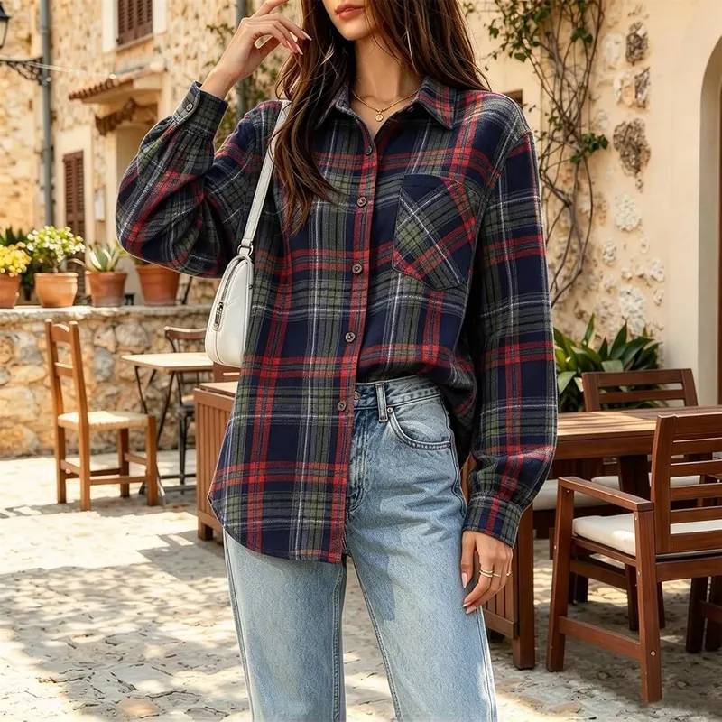 Jielayou Plaid Shirts A03-dark Gray Medium – Weekend Cabin Trip With Friends