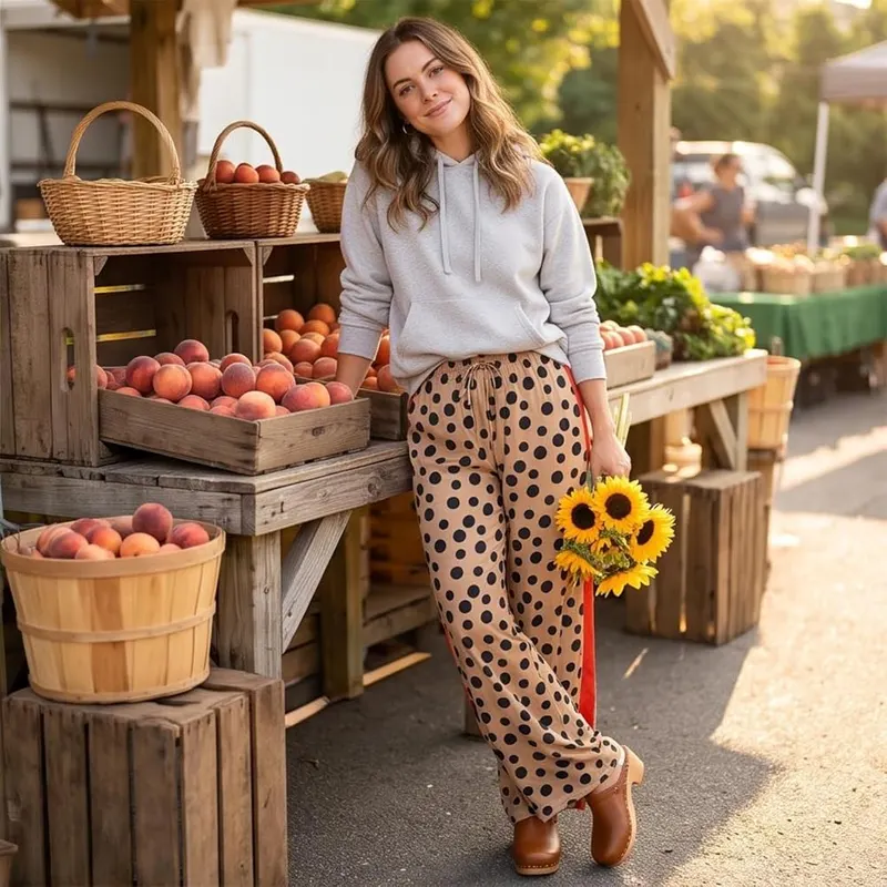 Jielayou Tall Leopard Pants A13-khaki – product photo 3 of 6