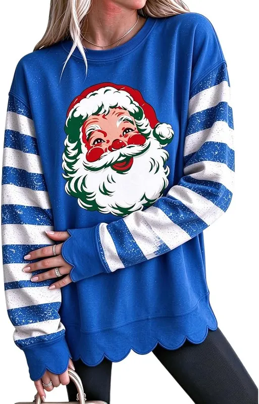Jielayou Winter Sweatshirts A06-blue Large in A06-blue