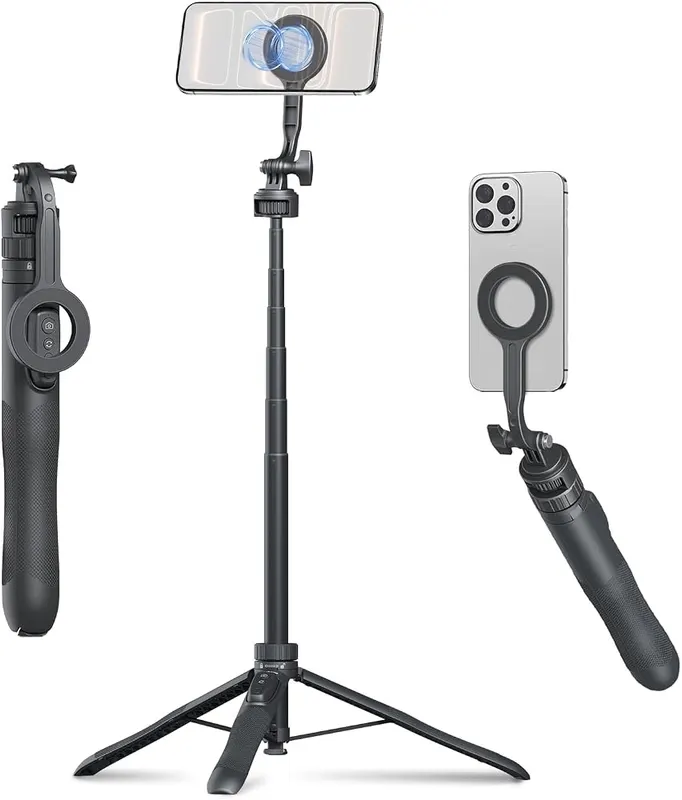 Jishane Magnetic Auto-Open Selfie Stick Tripod