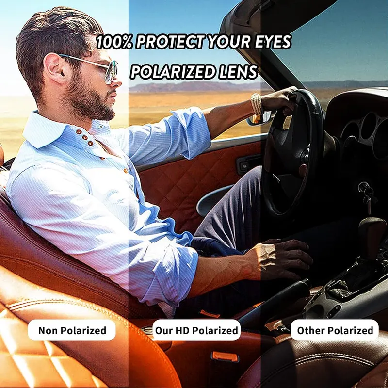 JM Polarized Clip on Sunglasses Frameless Flip – Multiple Lens Colors - Choose from a variety
