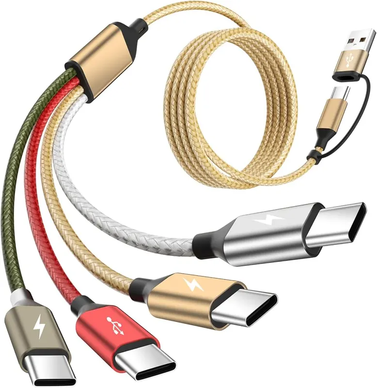 Jogrytece Travel USB C 4 in 2 in Retro Multicolor