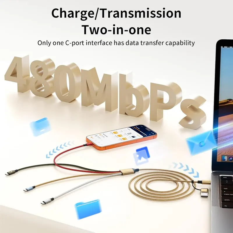 Jogrytece Travel USB C 4 in 2 – Retro multicolor finish