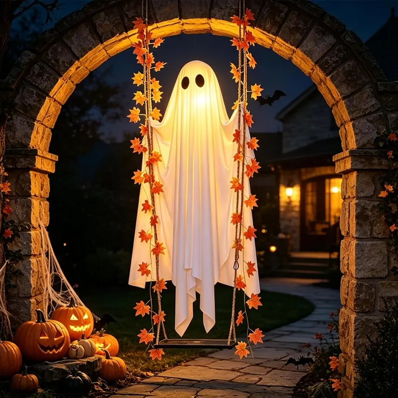 JooyDeepot Swinging Ghost Outdoor Decor – product photo 2 of 7