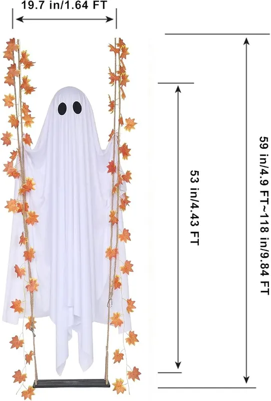 JooyDeepot Swinging Ghost Outdoor Decor – product photo 3 of 7