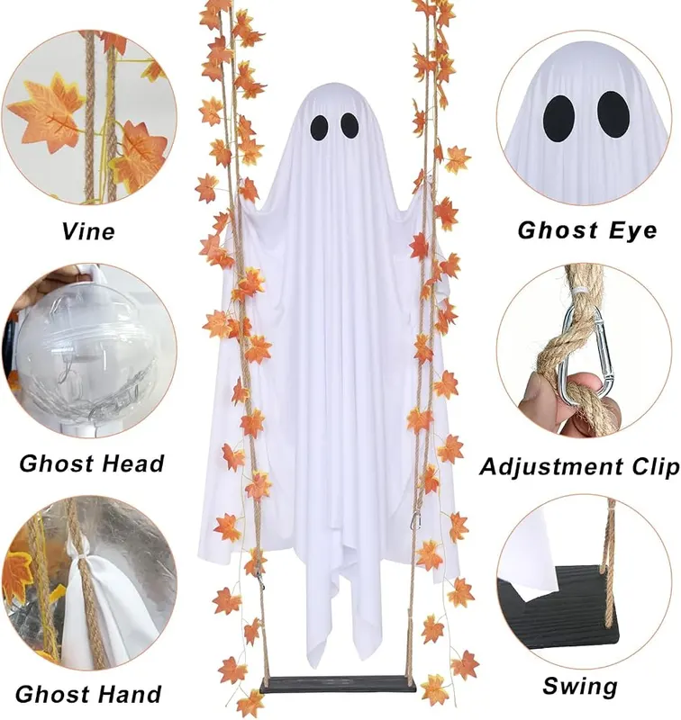 JooyDeepot Swinging Ghost Outdoor Decor – product photo 7 of 7