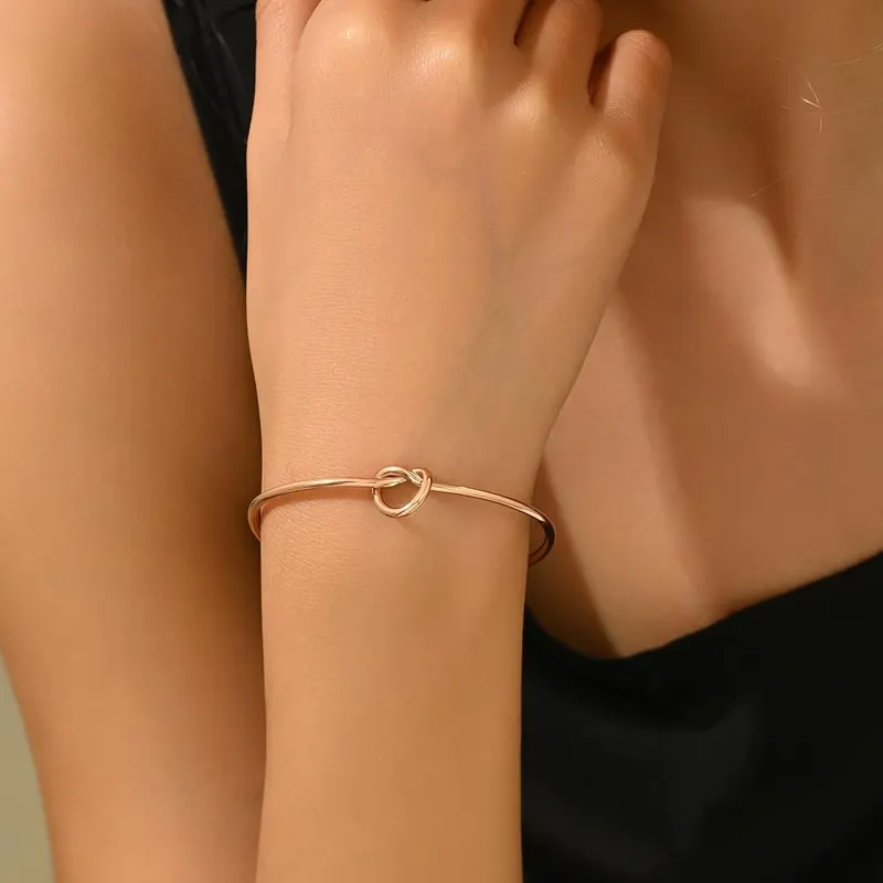 JotCa 18K Rose Gold Plated Bangle Bracelets – Available Size