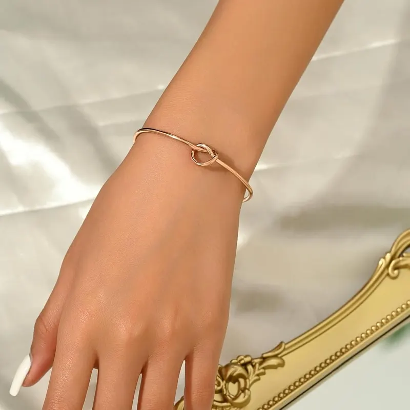 JotCa 18K Rose Gold Plated Bangle Bracelets – Infinity Love Knot Bracelet