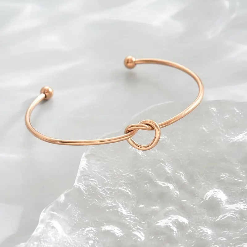 JotCa 18K Rose Gold Plated Bangle Bracelets – Good Service