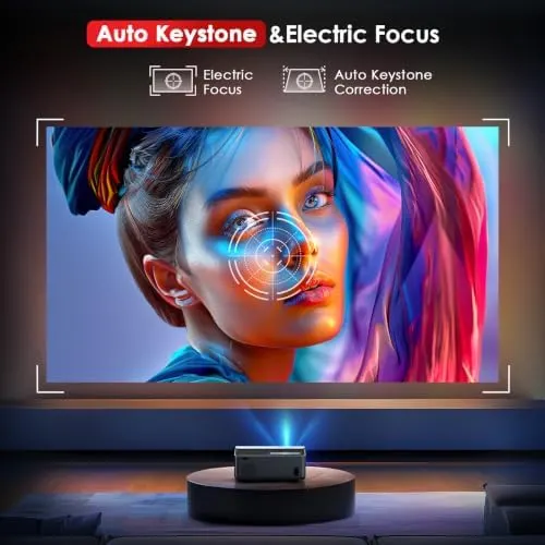 JOWLURK Projector with WiFi and Bluetooth – 4K Support & 22000 Lumens
