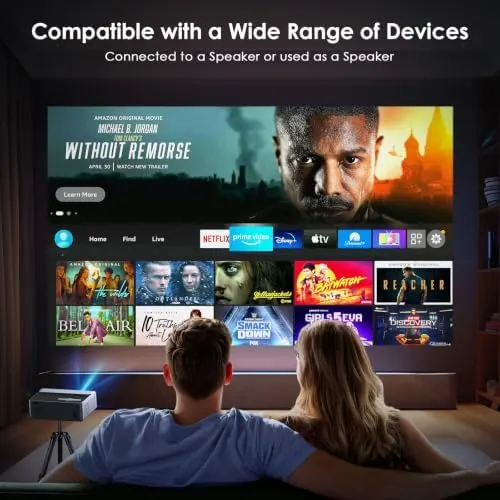 JOWLURK Projector with WiFi and Bluetooth – Lifetime Warranty