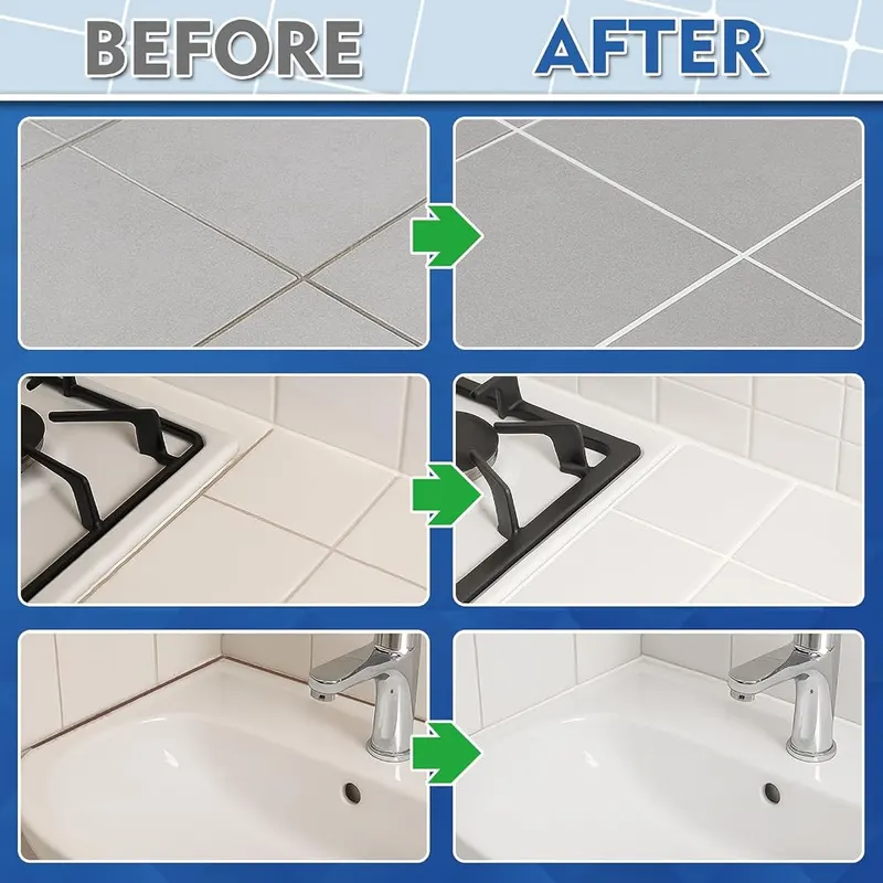 JOYAONE White Tile Grout Repair Kit – Clean Filling Protection Three-in-One