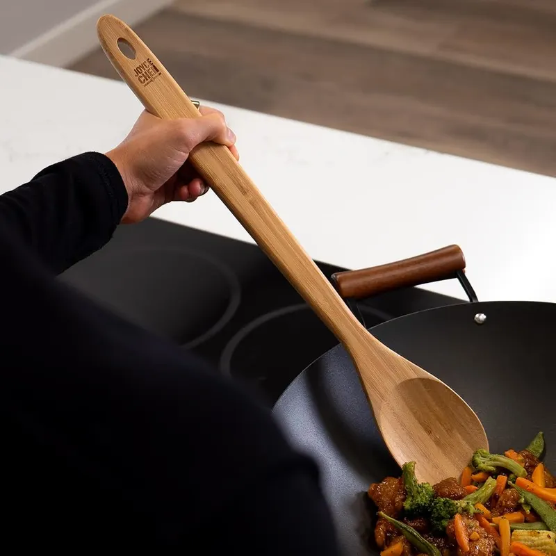 Joyce Chen Burnished Bamboo Mixing Spoon – Won’t scratch nonstick or seasoned surfaces