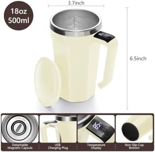JPart Self Stirring Coffee Mug – Durable & Easy to Clean