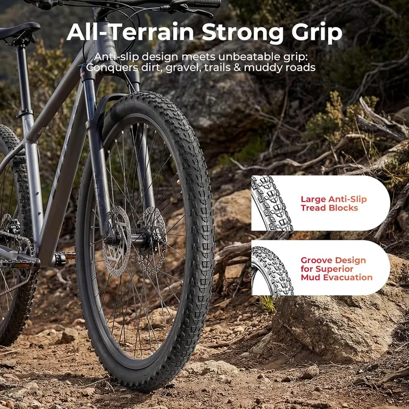 JUCEO 26×2.2 Mountain Bike Tires – Foldable & Space-Saving Design