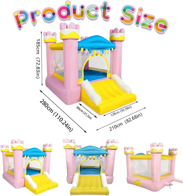 JumpYeah Inflatable Bounce House – Durable Oxford cloth construction