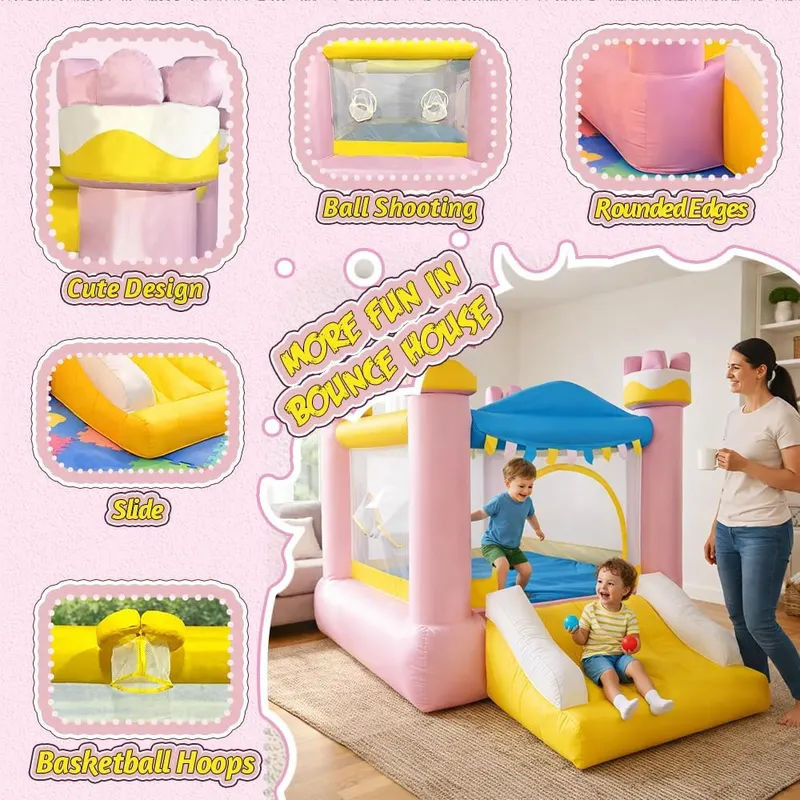 JumpYeah Inflatable Bounce House – Safety mesh protective netting