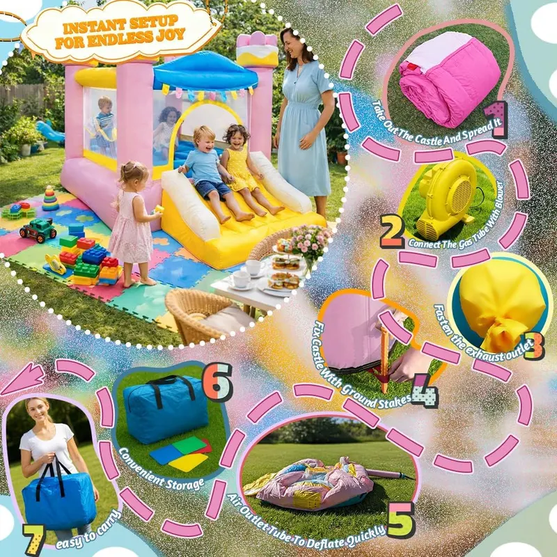 JumpYeah Inflatable Bounce House – Fast two minute setup
