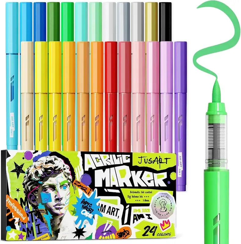 JusArt Acrylic Paint Markers