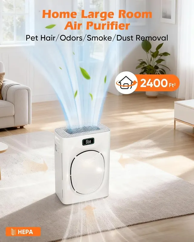 JVO Pet Hair Air Purifier – Listed coverage up to 2,400 sq ft
