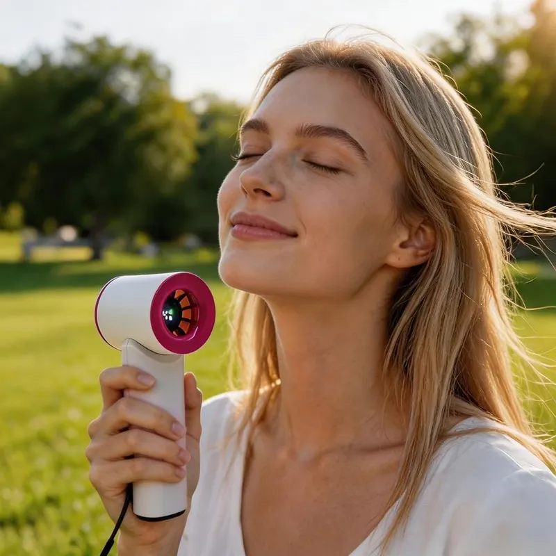 JXTKD Portable Handheld Fan – Five adjustable speed levels