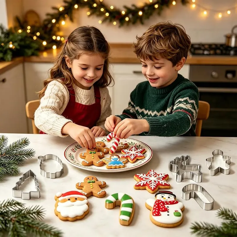 JZILU Christmas Cookie Cutters Set – Gift-friendly baking set
