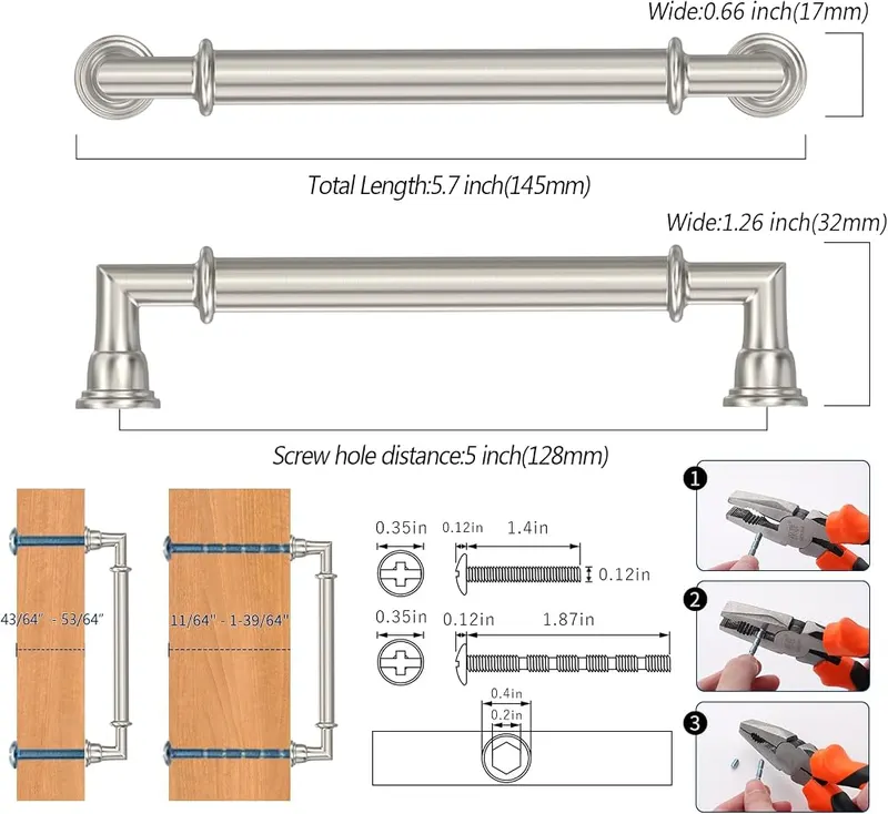 kakapola 10 Pack 5 Inch – Cabinet Pulls Description
