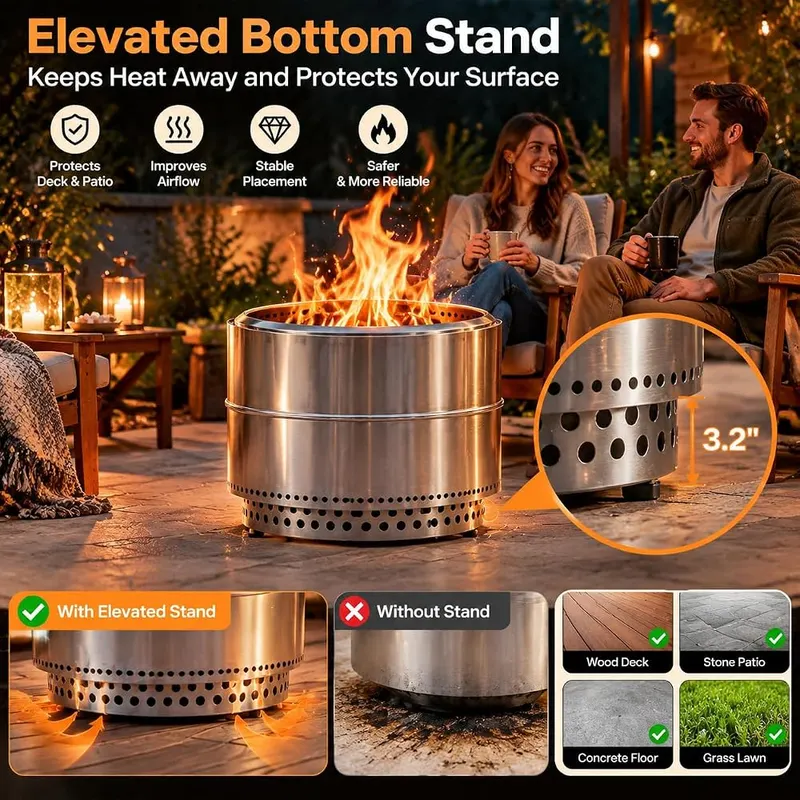 KamerOut 20 Inch Smokeless Fire Pit – product photo 7 of 9
