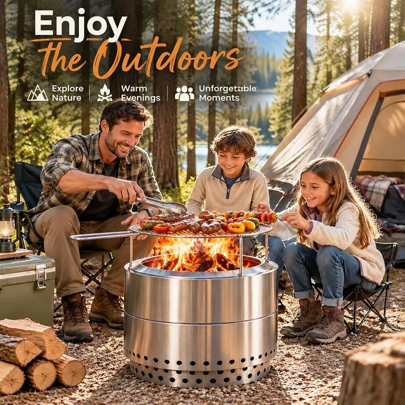 KamerOut 20 Inch Smokeless Fire Pit – product photo 8 of 9