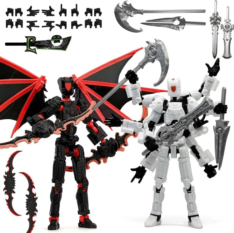 KAMOVNY 3D Printed Multi-Joint Action Figure 2PCS