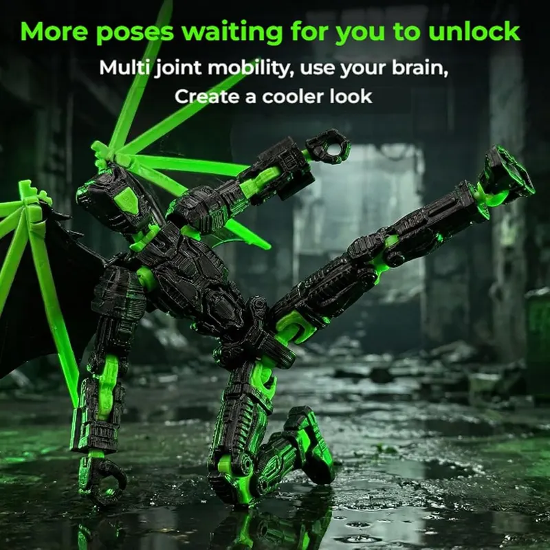 KAMOVNY 3D Printed Multi-Joint Action Figure 2PCS – Interchangeable parts and accessories