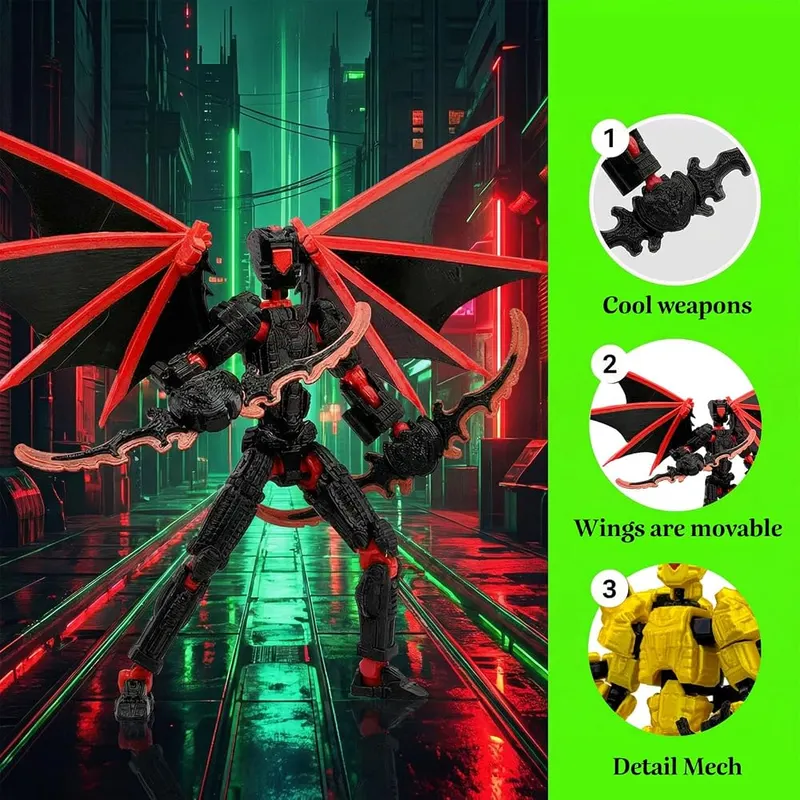 KAMOVNY 3D Printed Multi-Joint Action Figure 2PCS – Premium 3D Printed Detail