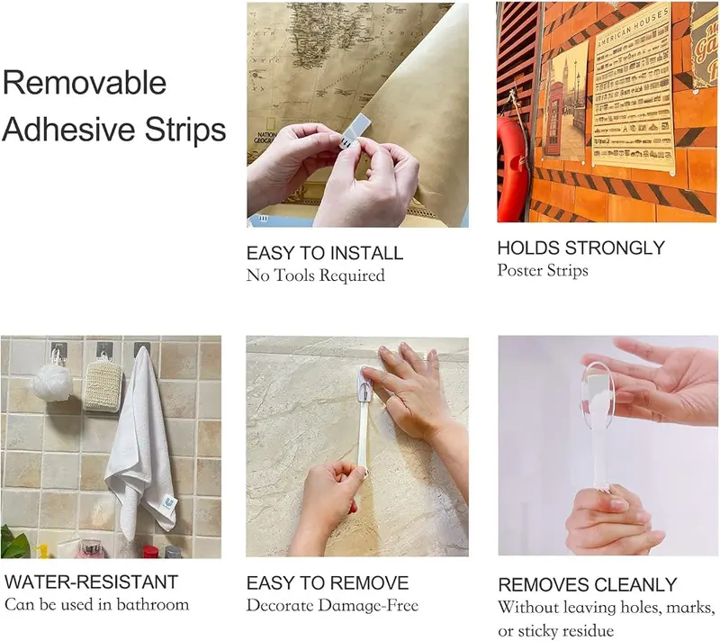 Karsbarwe 48-Pack Large Refill Adhesive Strips – Damage-free hanging idea