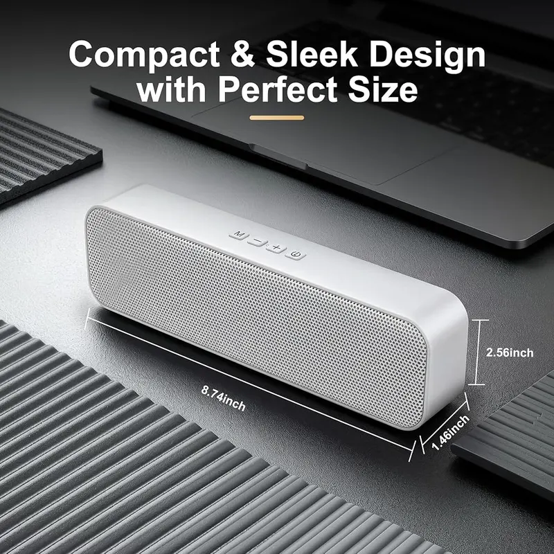 KASOHQEE Computer Speakers 5.3/3.5mm – Two 5W magnetic drivers
