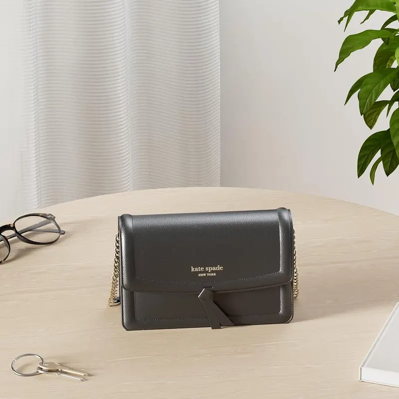 kate spade new york KNOTT PEBBLED LEATHER flap – product photo 2 of 3