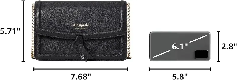 kate spade new york KNOTT PEBBLED LEATHER flap – product photo 3 of 3