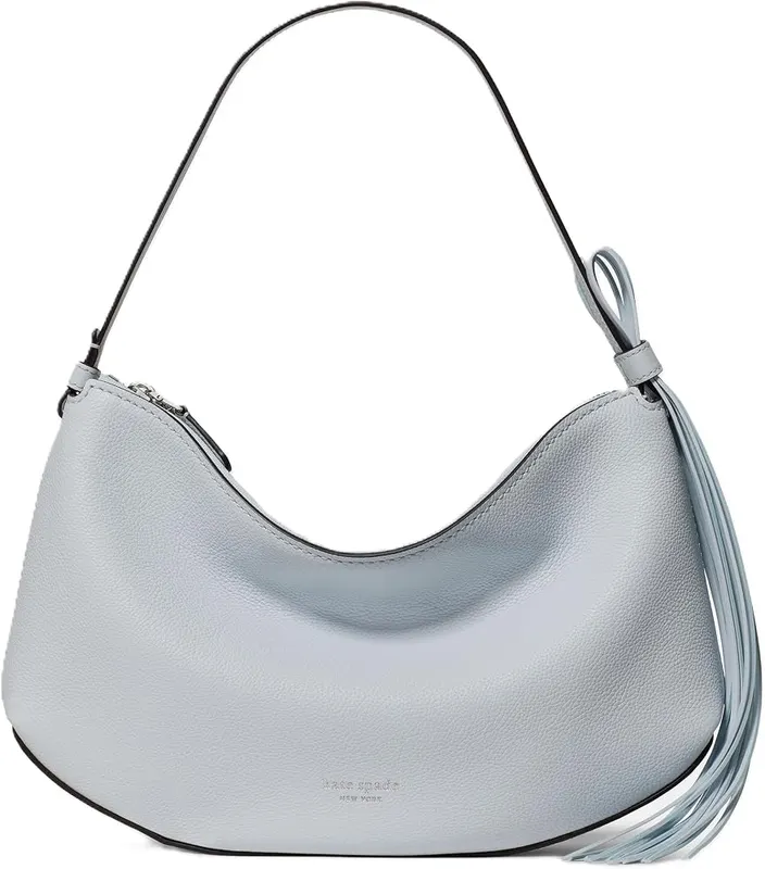 kate spade new york Loop Pebbled Leather in Snake Embossed Pale Sapphirine