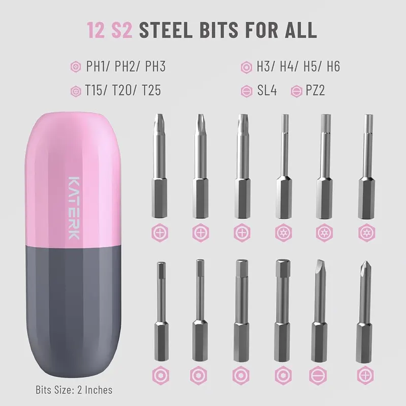 Katerk Electric Screwdriver Cordless Power Screwdriver Set – product photo 3 of 7