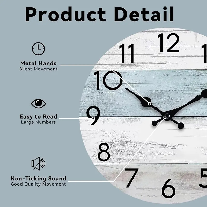 KECYET 10 Inch Wall Clock – product photo 7 of 7