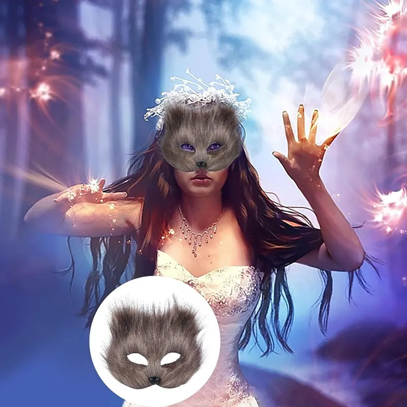 KELINFONG Fur Fox Halloween Mask – Easy party accessory option