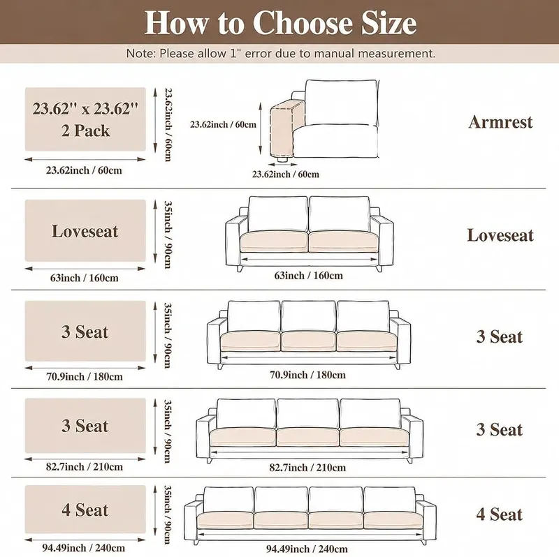 KELUINA Waterproof Couch Covers 35.43″x – Advanced Waterproof & Pet Accident Protection