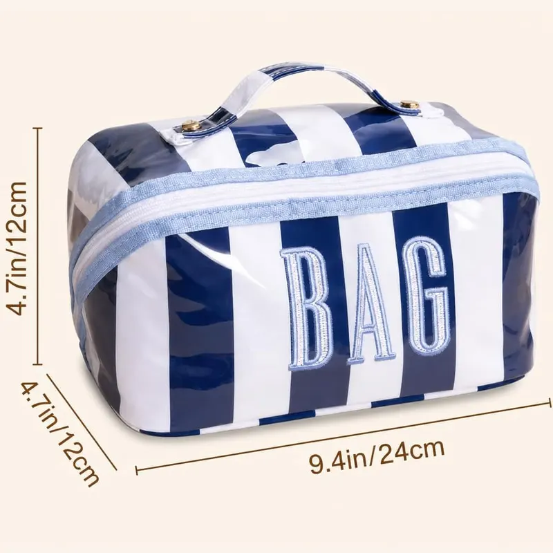 KEQHAULI Personalized Embroidered Makeup Bag – Multi functional daily pouch