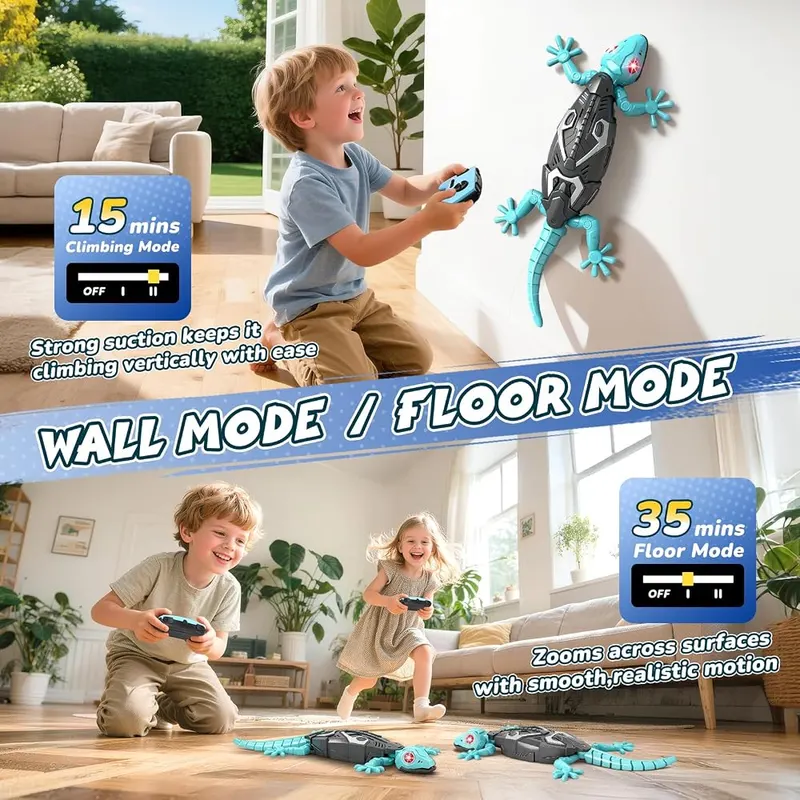 KETIEE RC Wall Crawler Gecko – Extended 33-Foot RC Range, More Adventure